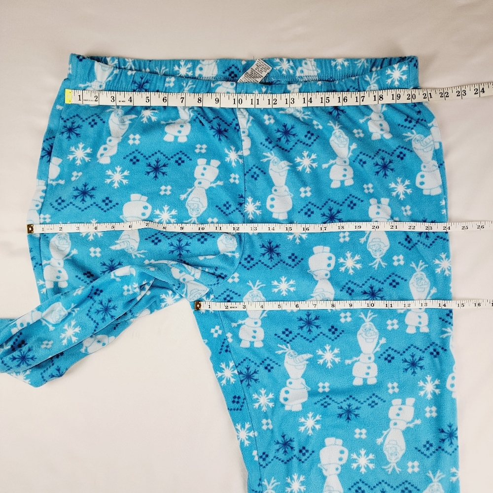 Disney Frozen Pajama PJ 2 Piece Set Womens Size XL Knit Top Fleece Pants - Picture 12 of 12